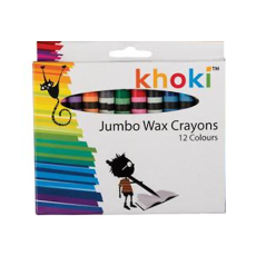 Khoki Jumbo Wax Crayons 12's